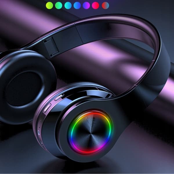 A9_tds0451_Słuchawki bezprzewodowe BLACK LED